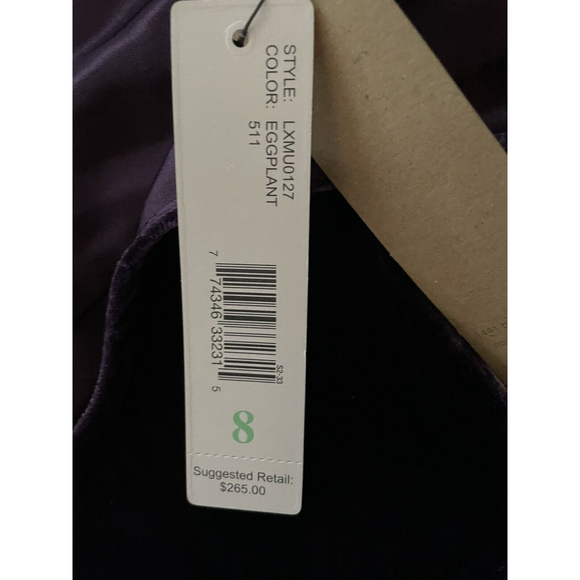 Laundry by Design dress plum velour size 8 - Picture 4 of 5